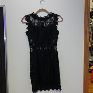black lace formal dress